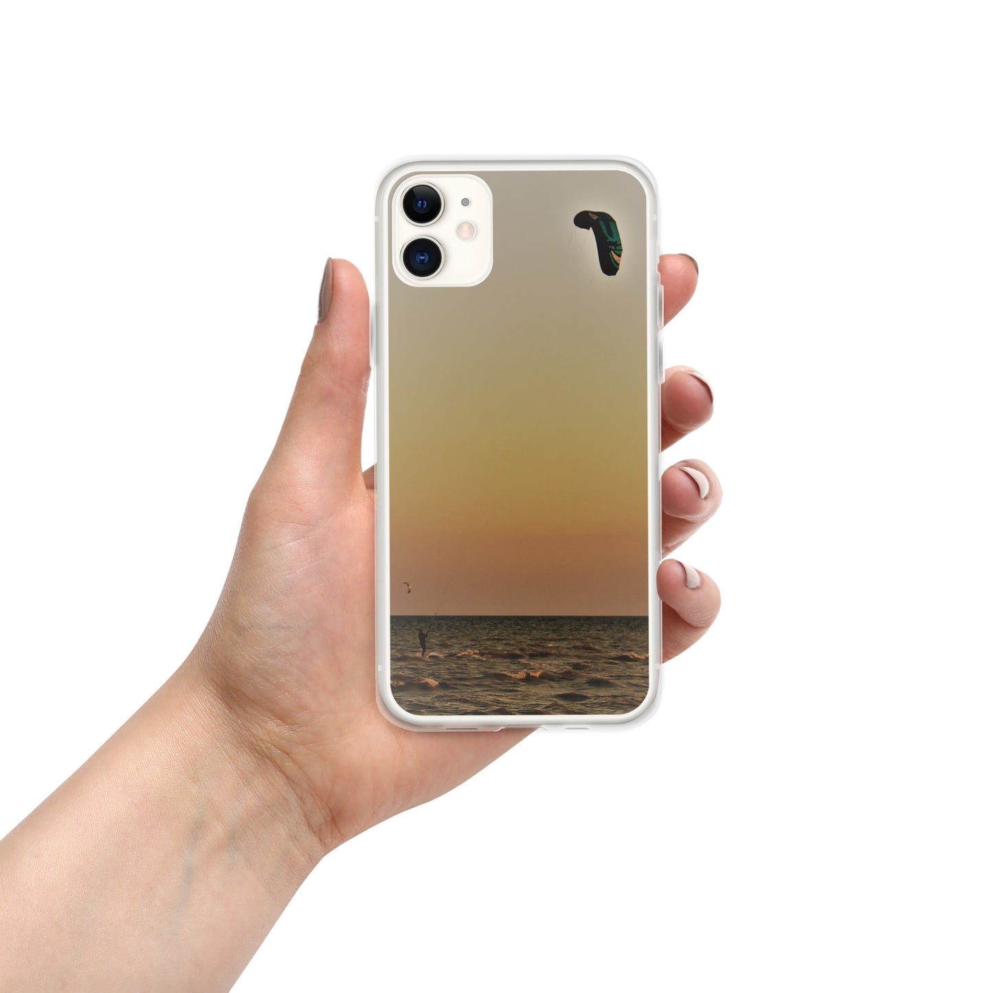 sunset kitesurfer iPhone Case