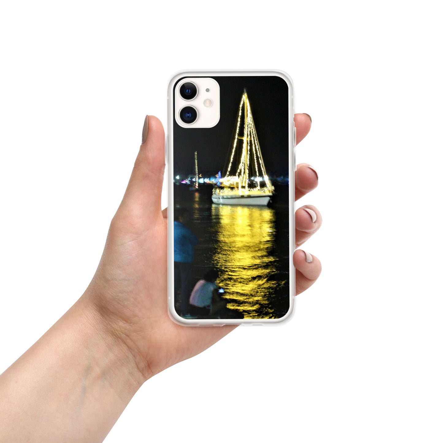 sailboat lights night iPhone Case