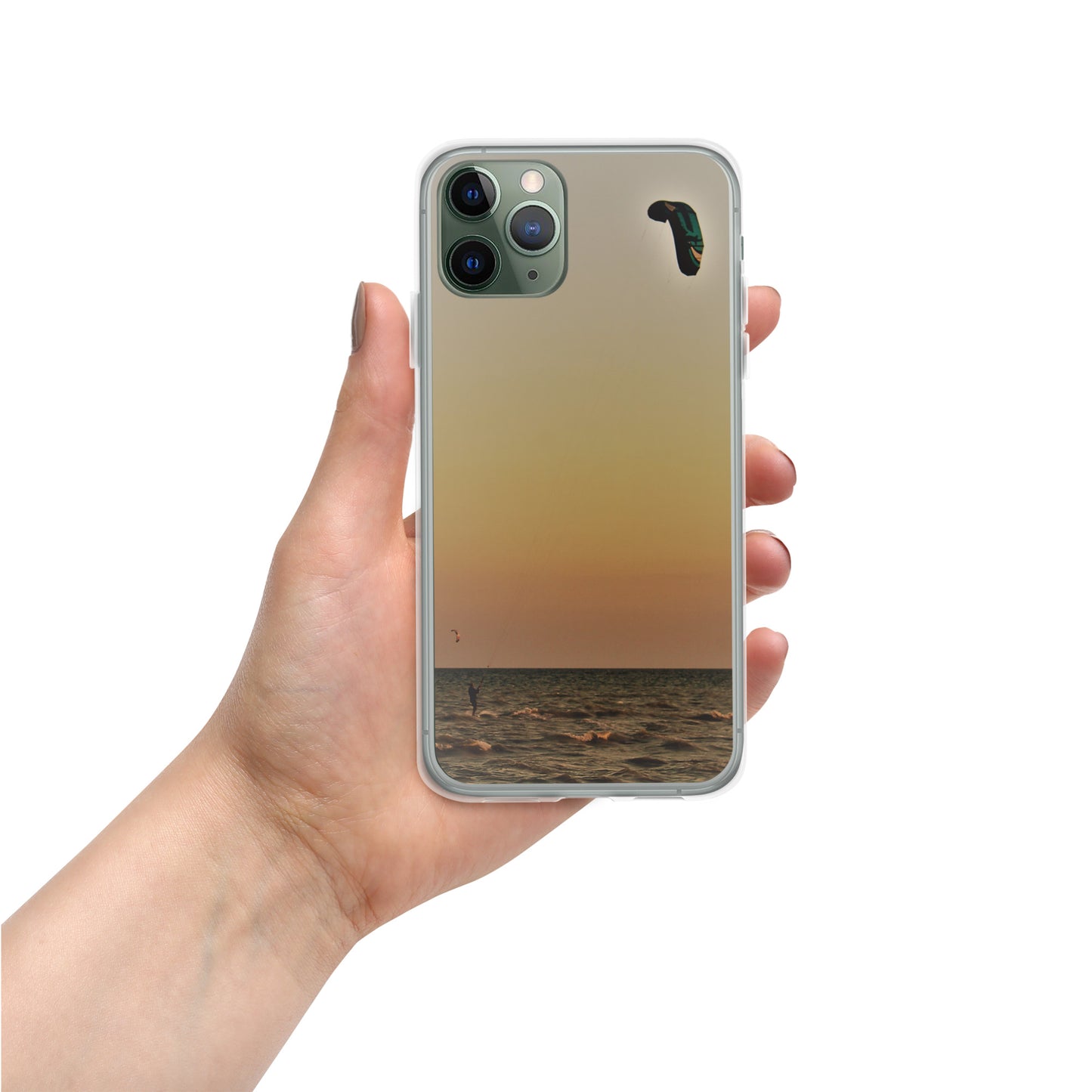 sunset kitesurfer iPhone Case