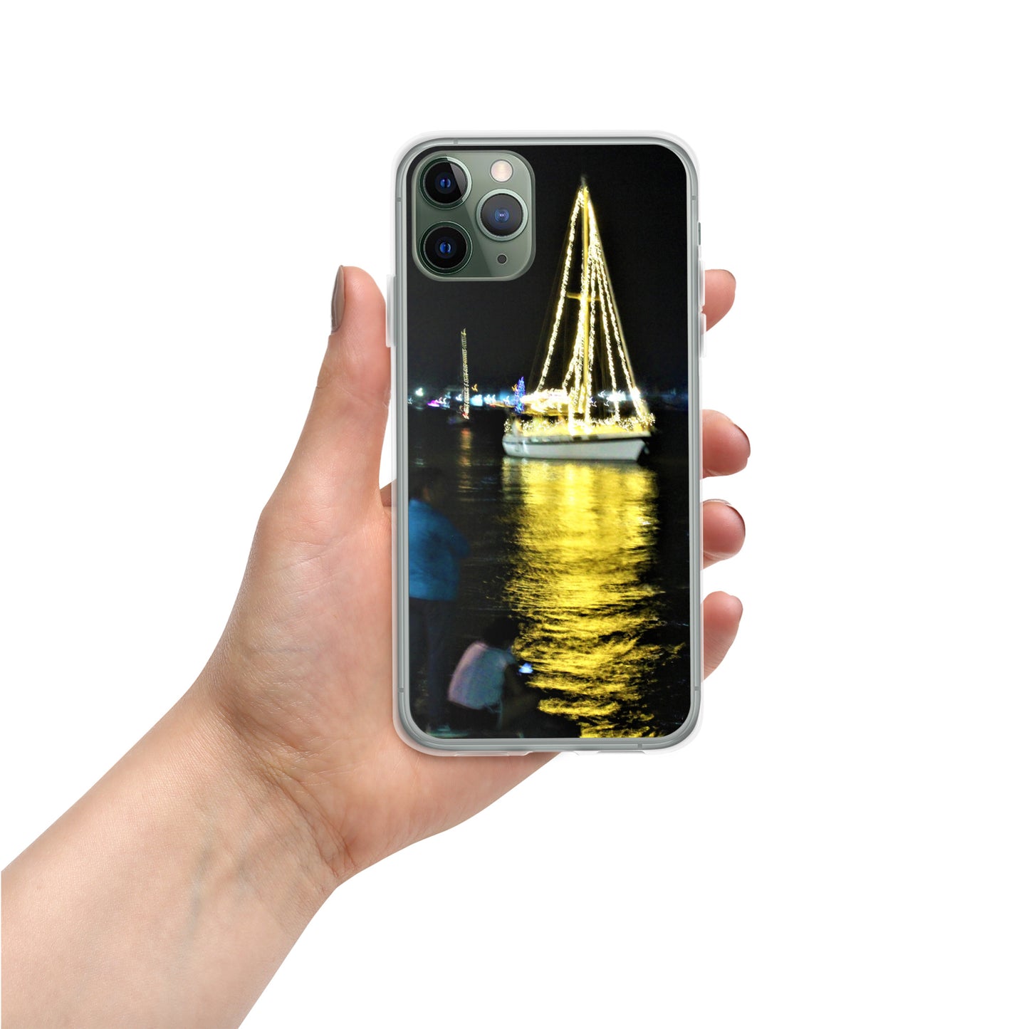 sailboat lights night iPhone Case