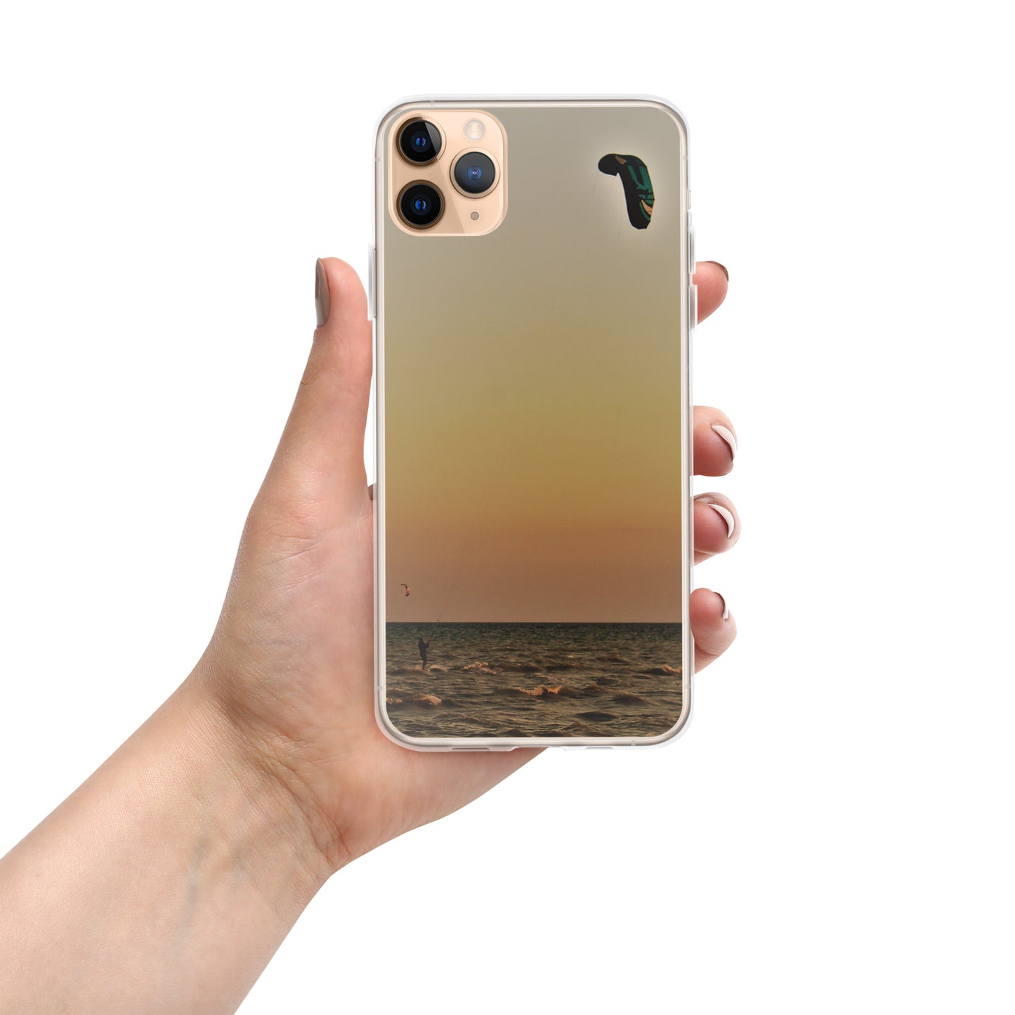 sunset kitesurfer iPhone Case