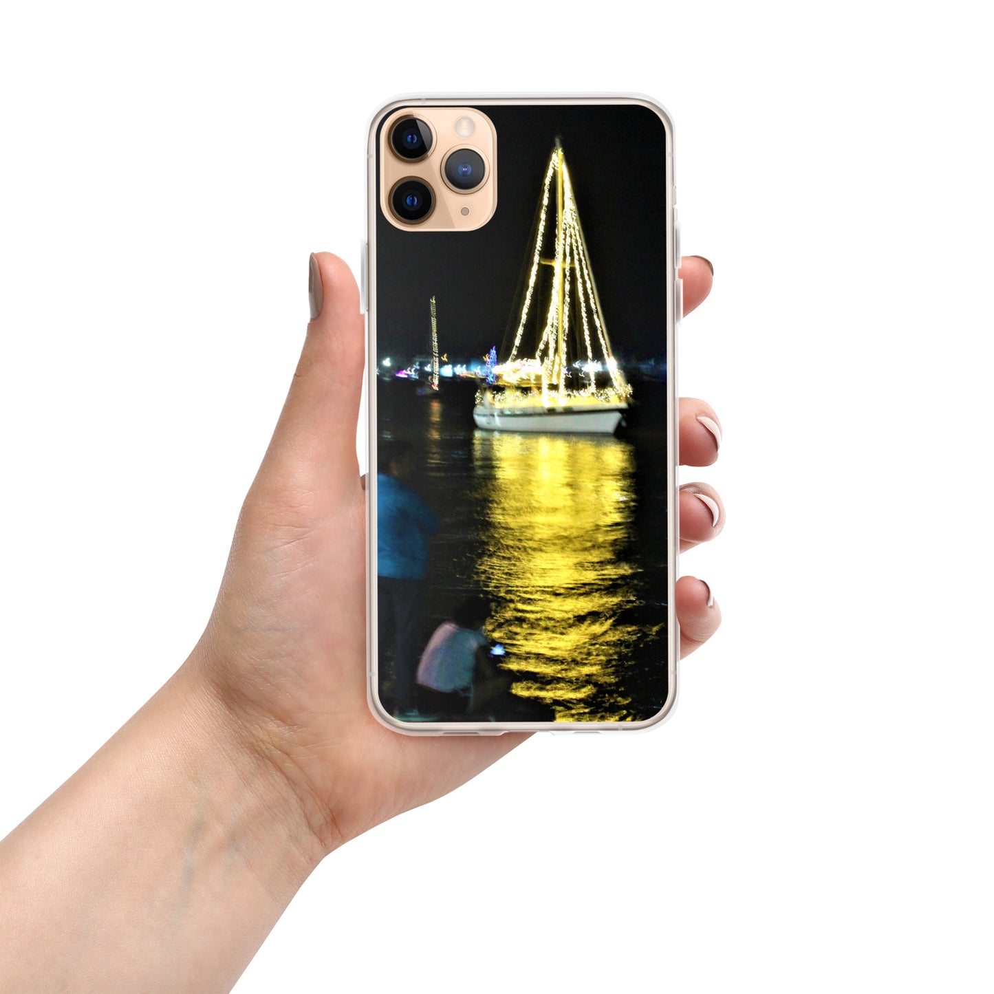 sailboat lights night iPhone Case