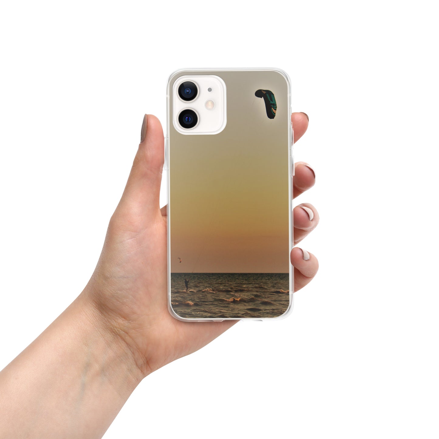 sunset kitesurfer iPhone Case