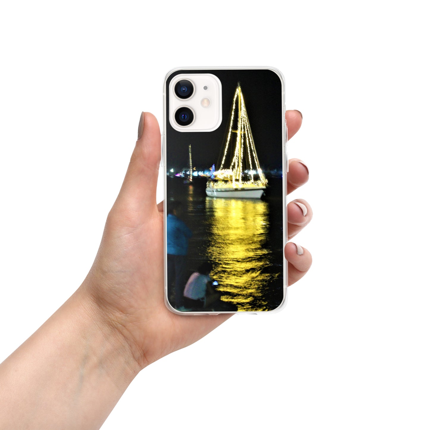 sailboat lights night iPhone Case