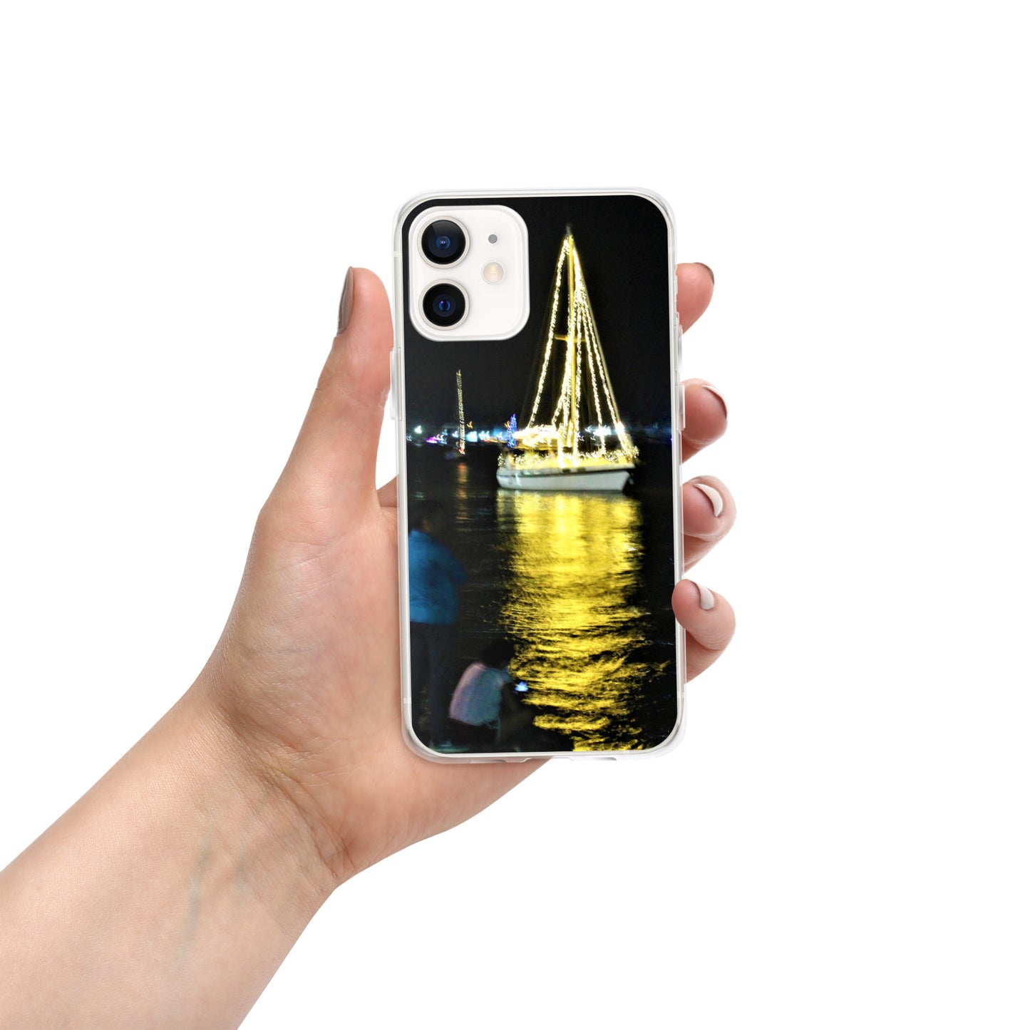 sailboat lights night iPhone Case