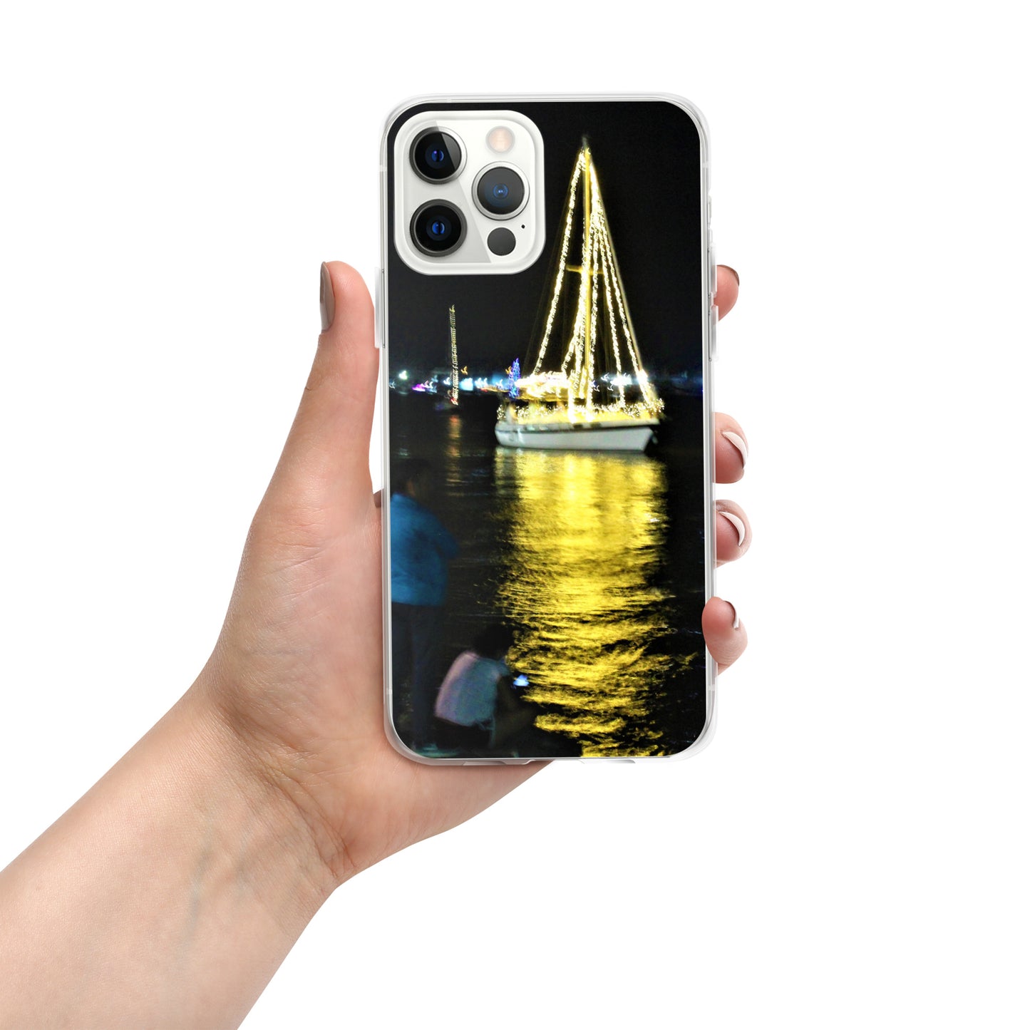 sailboat lights night iPhone Case