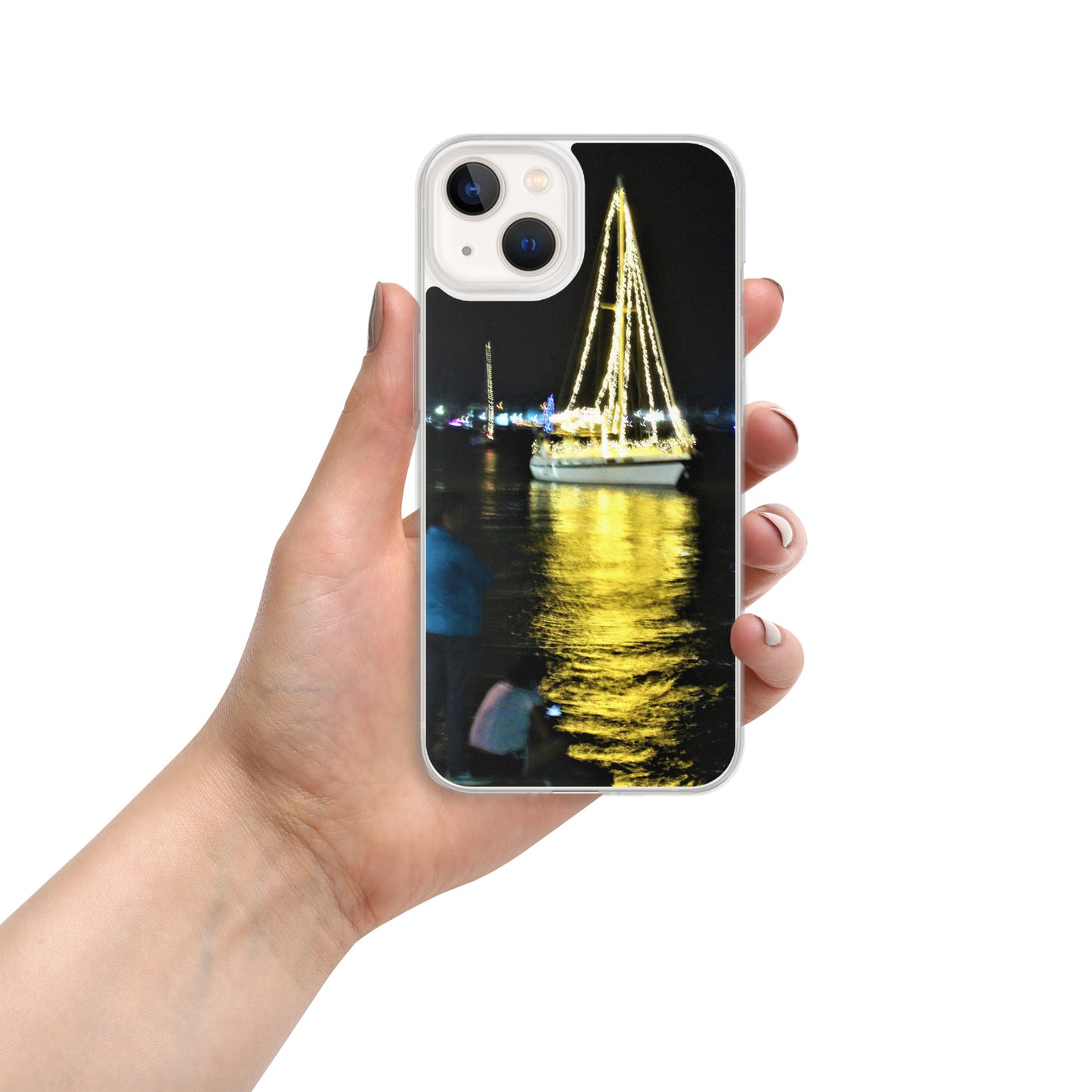 sailboat lights night iPhone Case