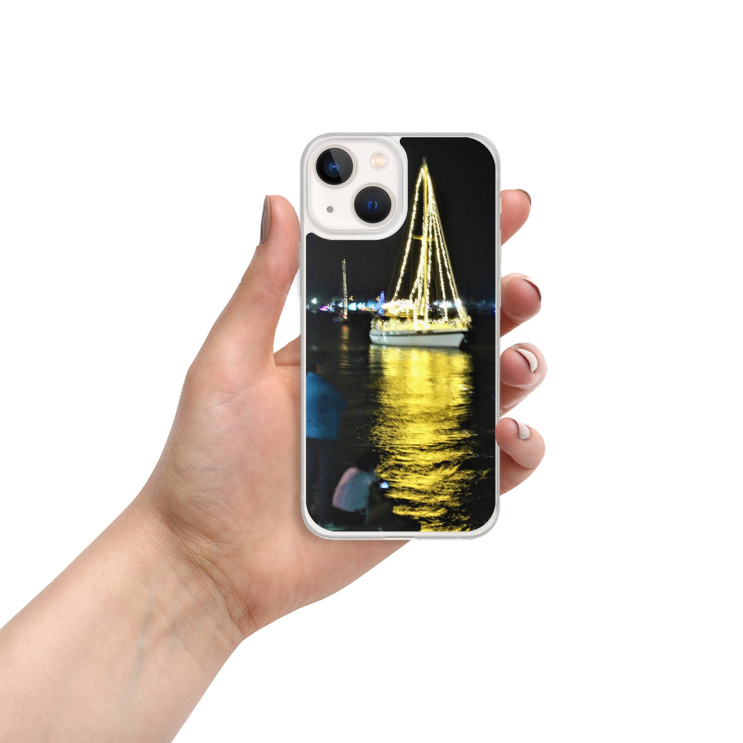 sailboat lights night iPhone Case