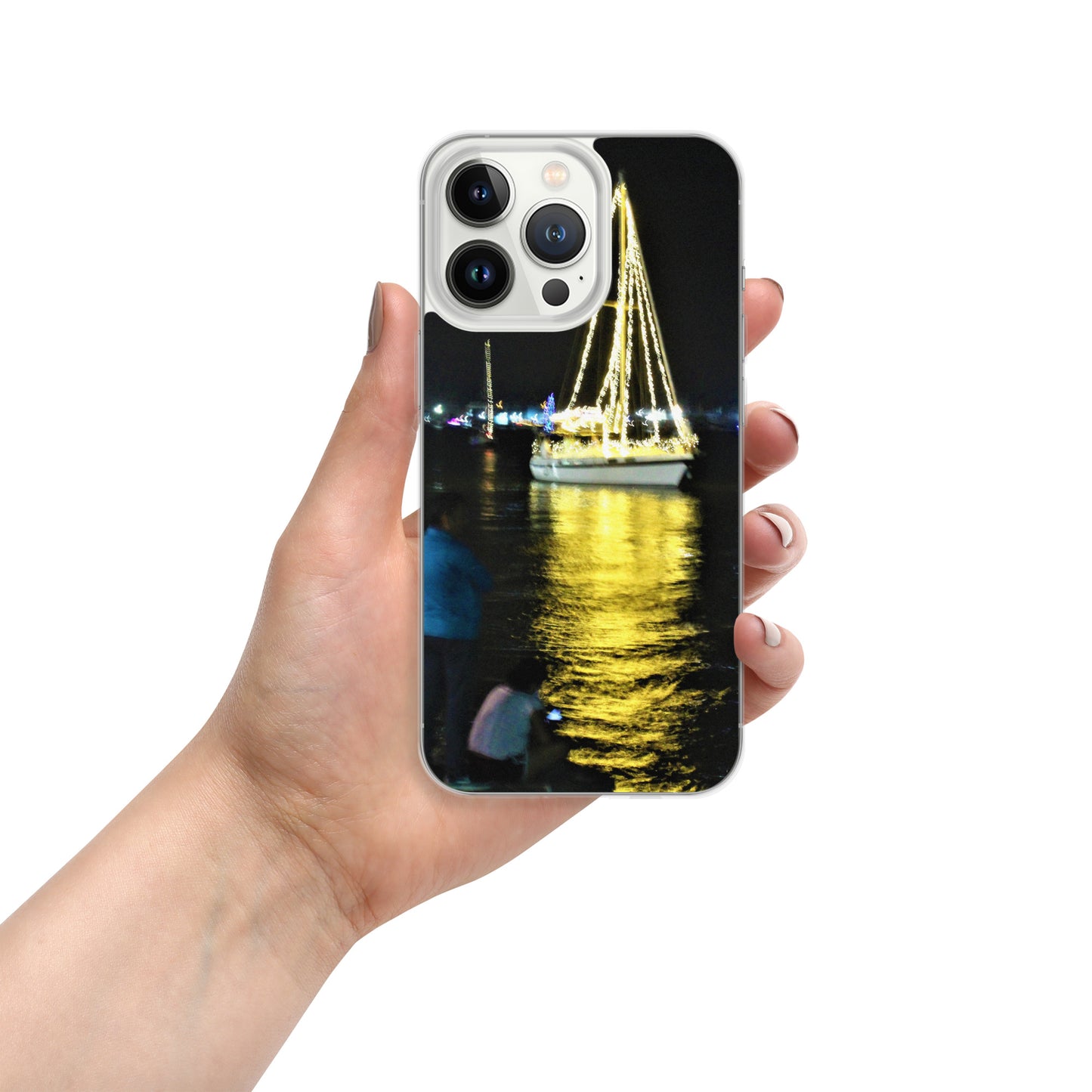 sailboat lights night iPhone Case