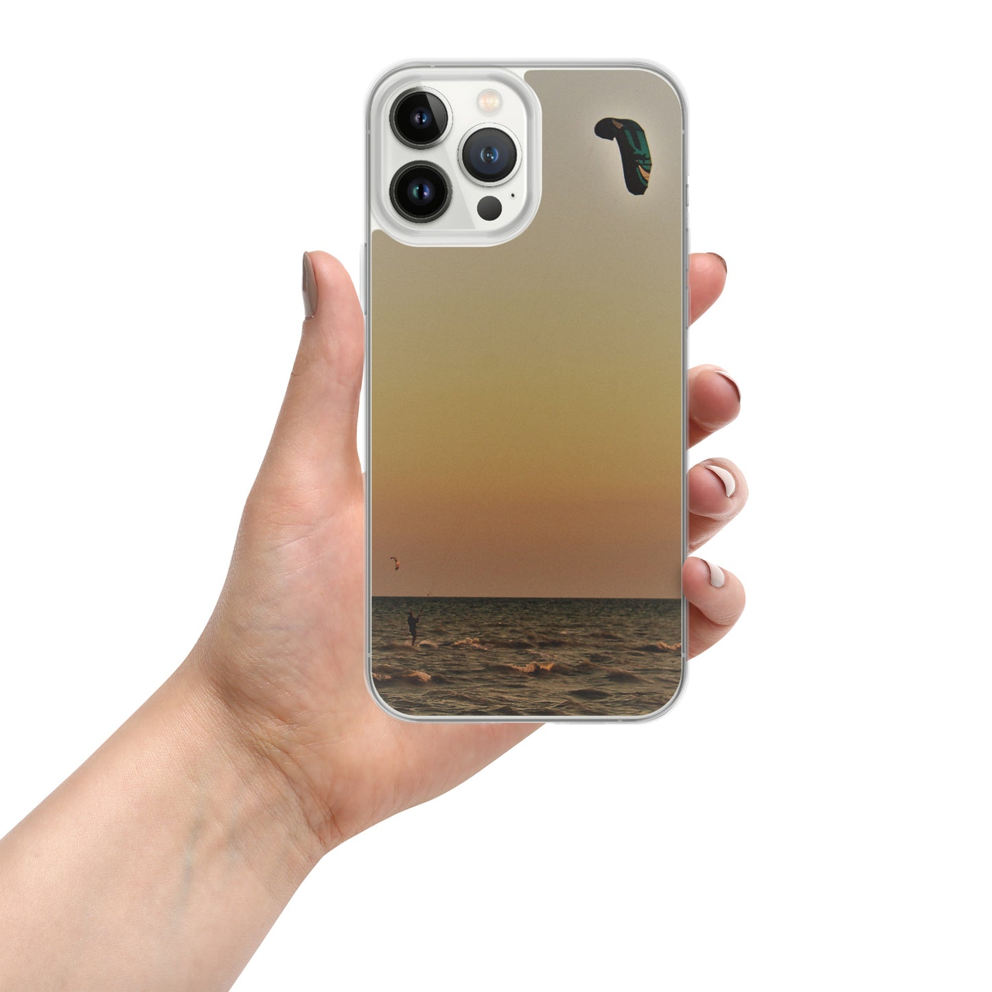 sunset kitesurfer iPhone Case