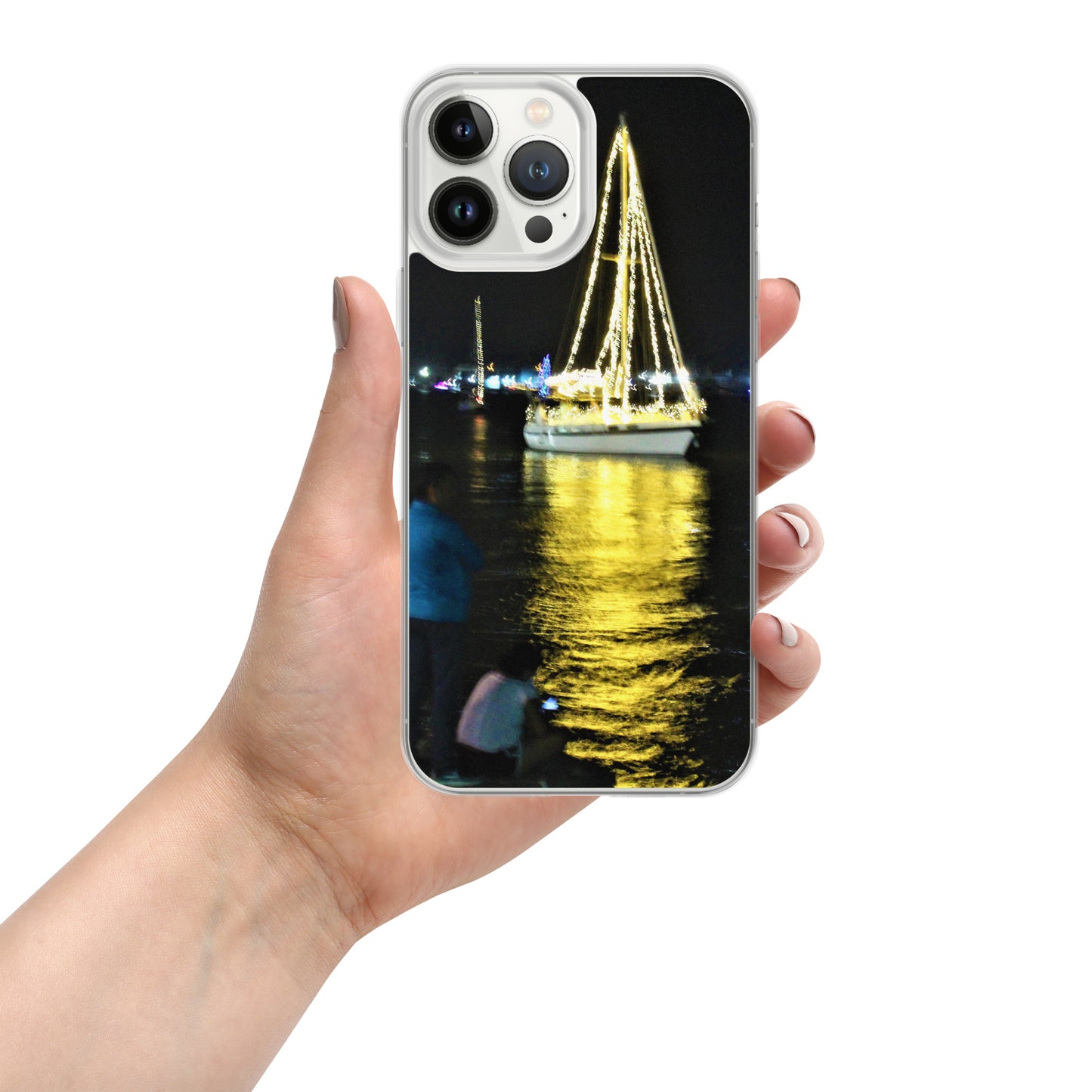 sailboat lights night iPhone Case