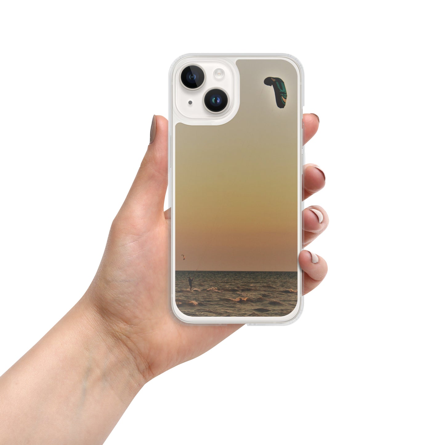 sunset kitesurfer iPhone Case