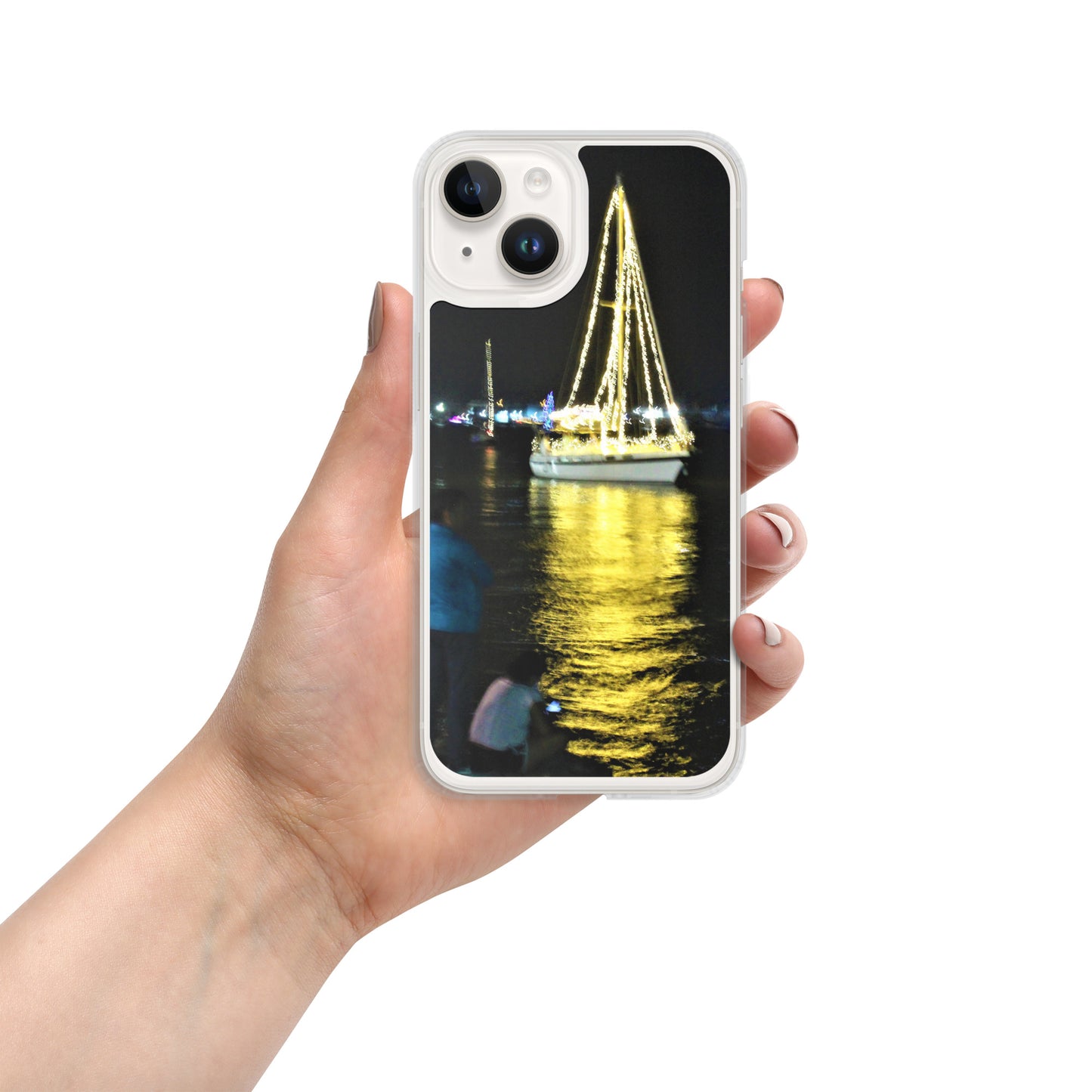 sailboat lights night iPhone Case