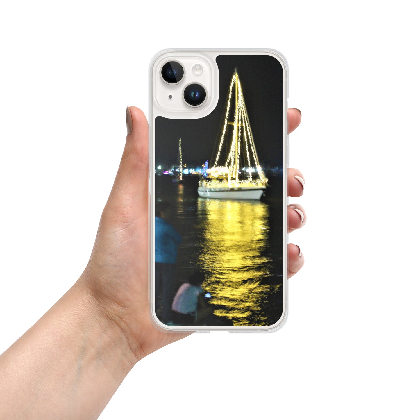 sailboat lights night iPhone Case