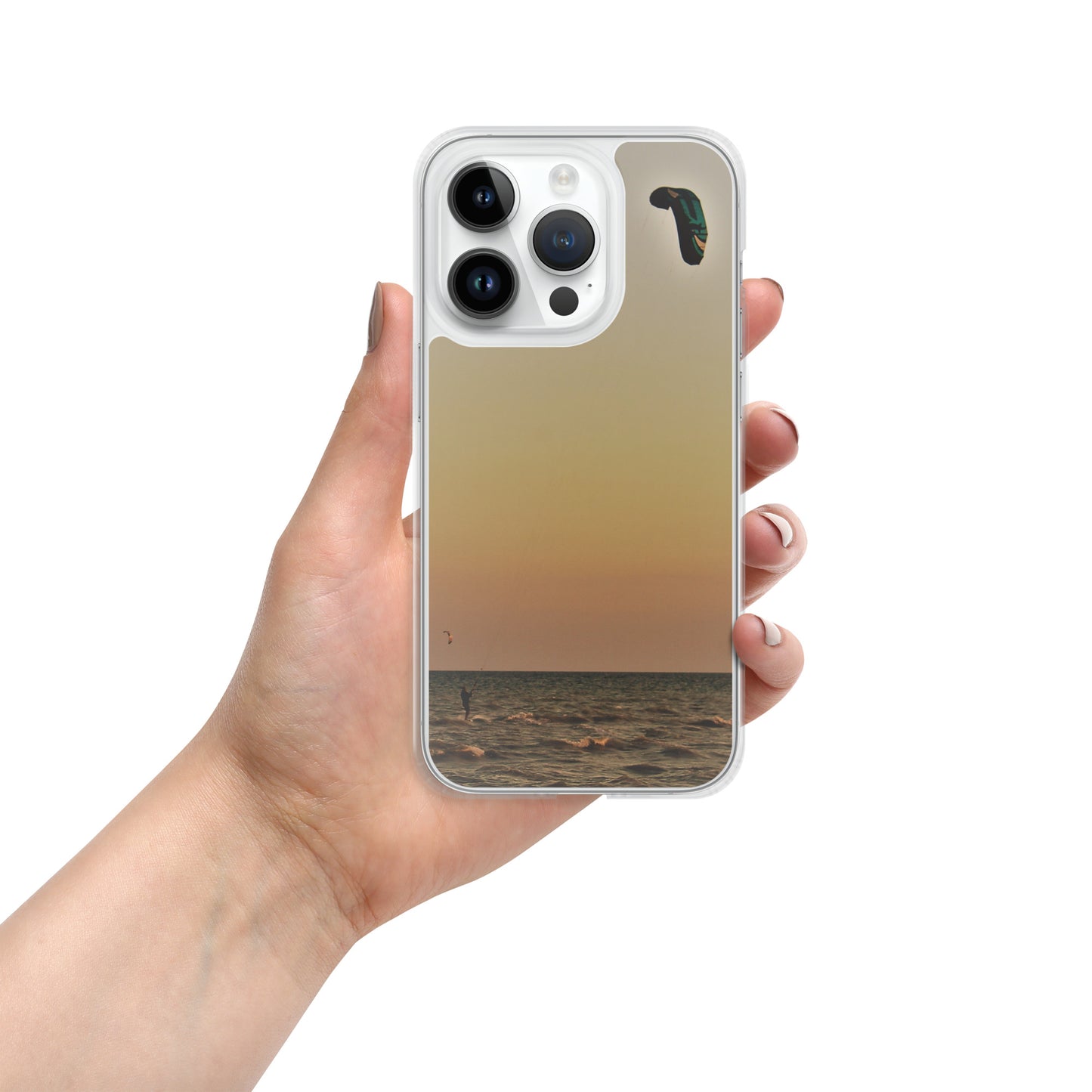 sunset kitesurfer iPhone Case