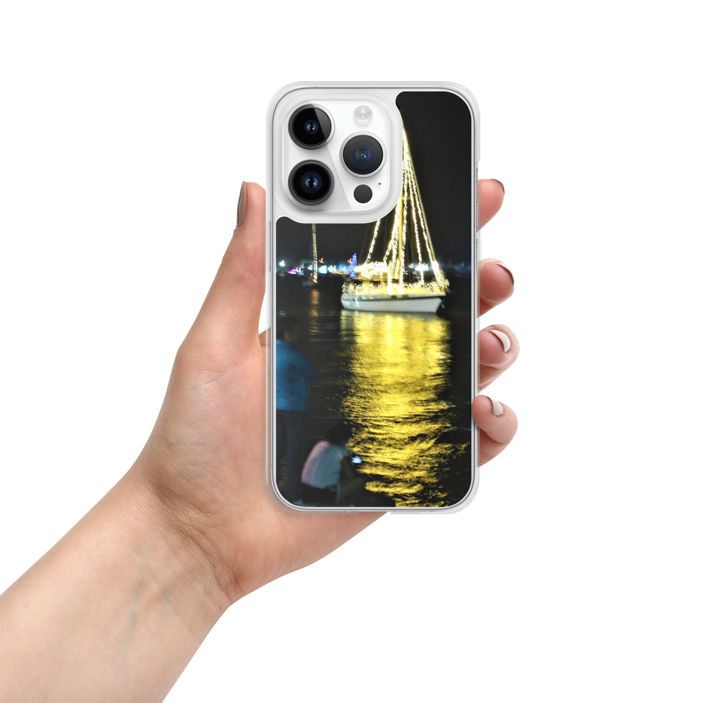 sailboat lights night iPhone Case