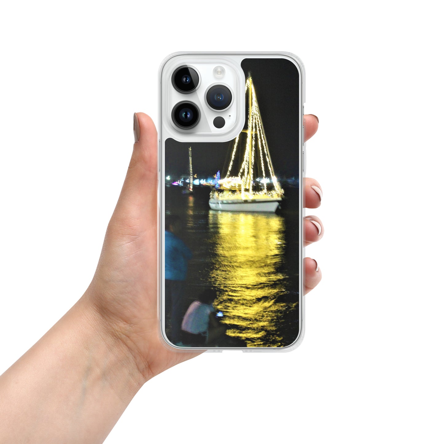 sailboat lights night iPhone Case