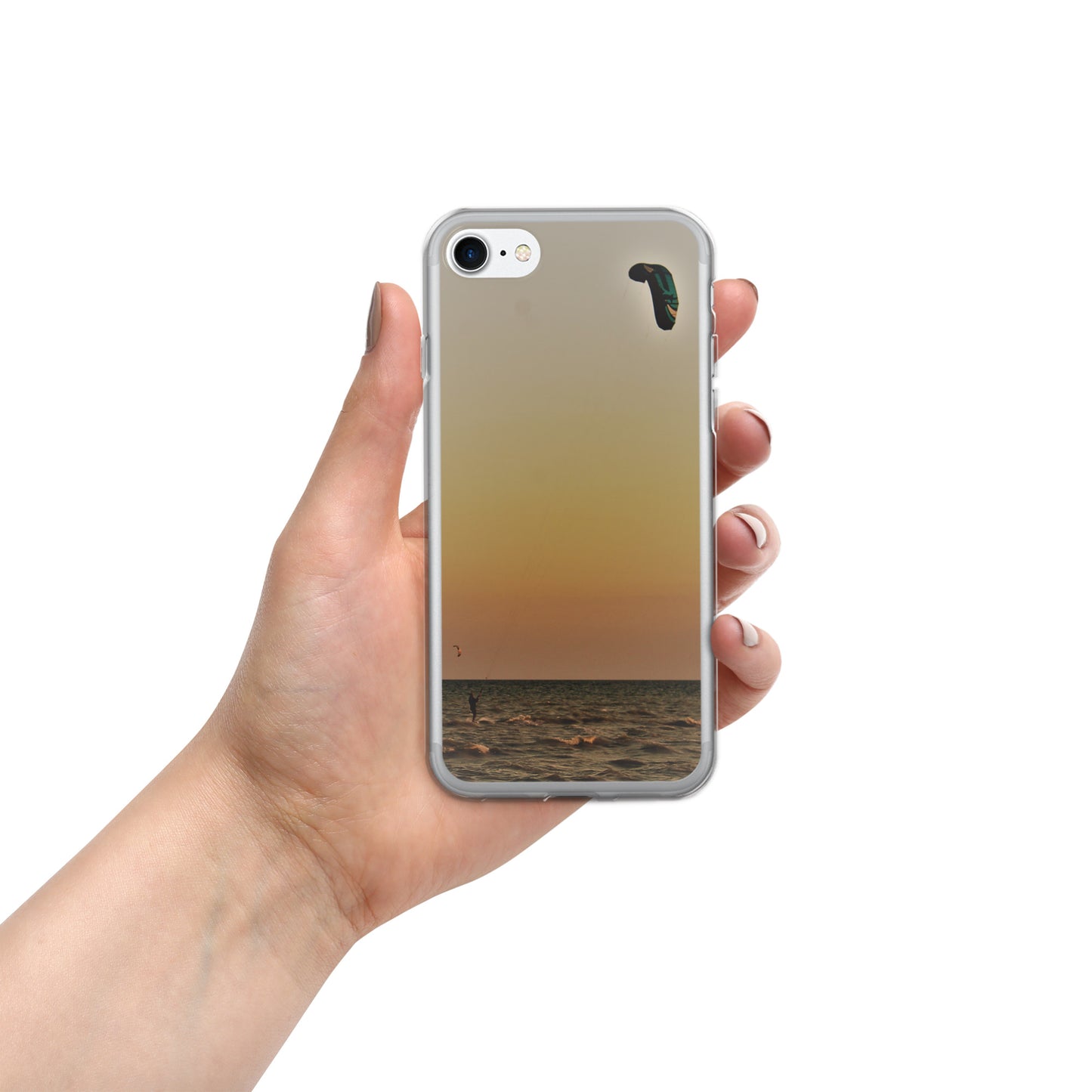 sunset kitesurfer iPhone Case