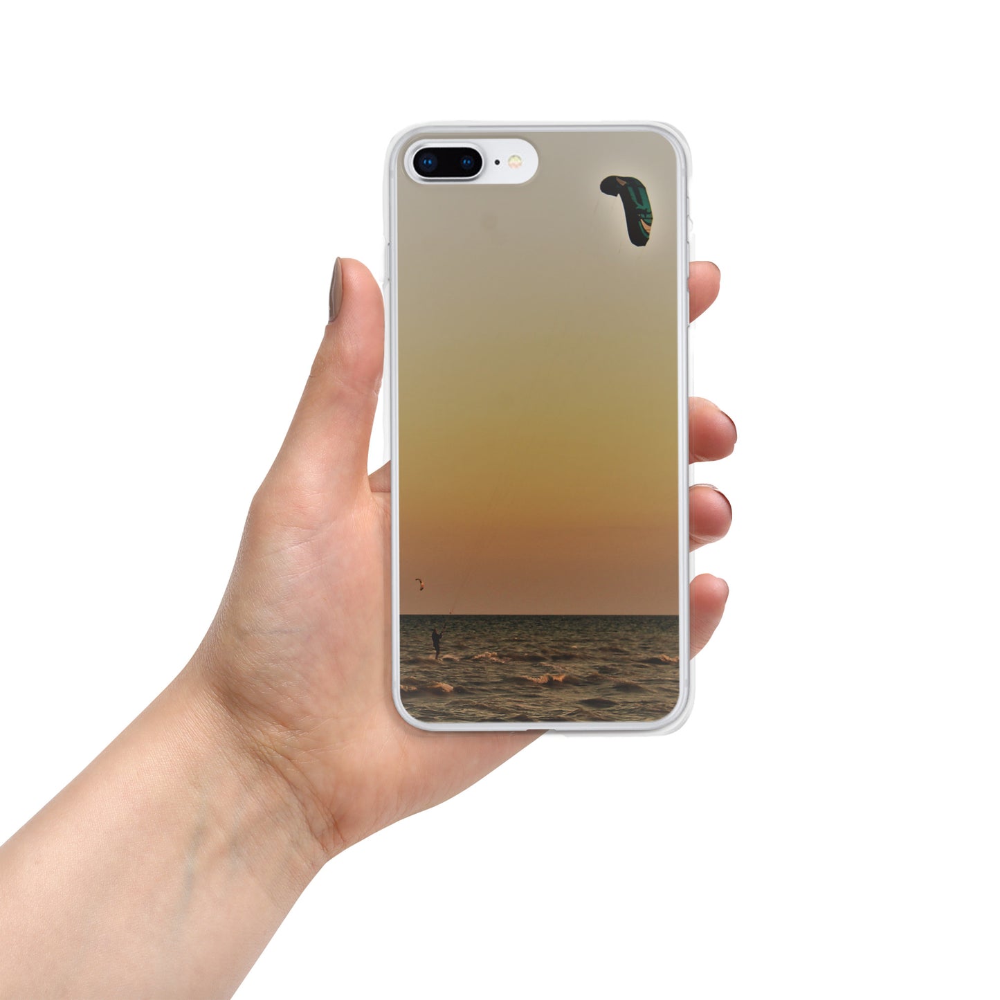 sunset kitesurfer iPhone Case