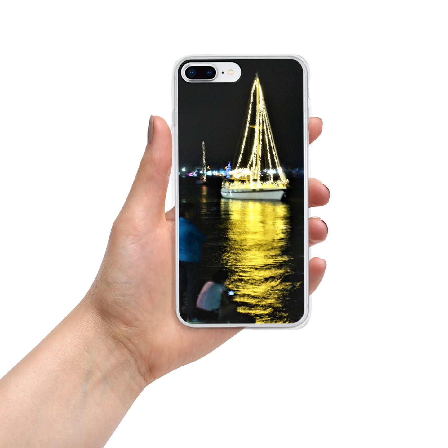 sailboat lights night iPhone Case