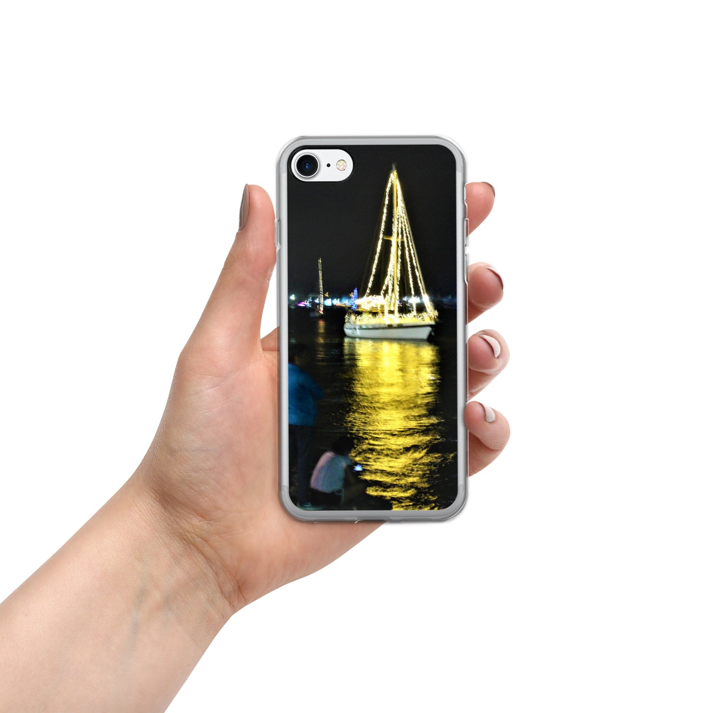 sailboat lights night iPhone Case