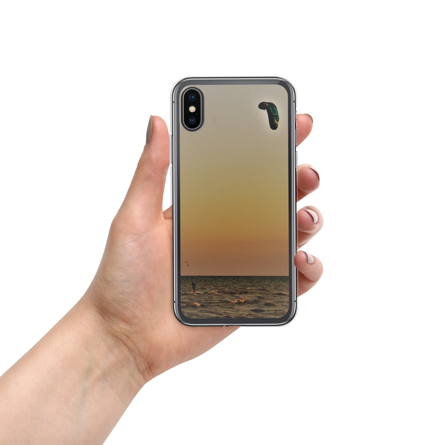 sunset kitesurfer iPhone Case