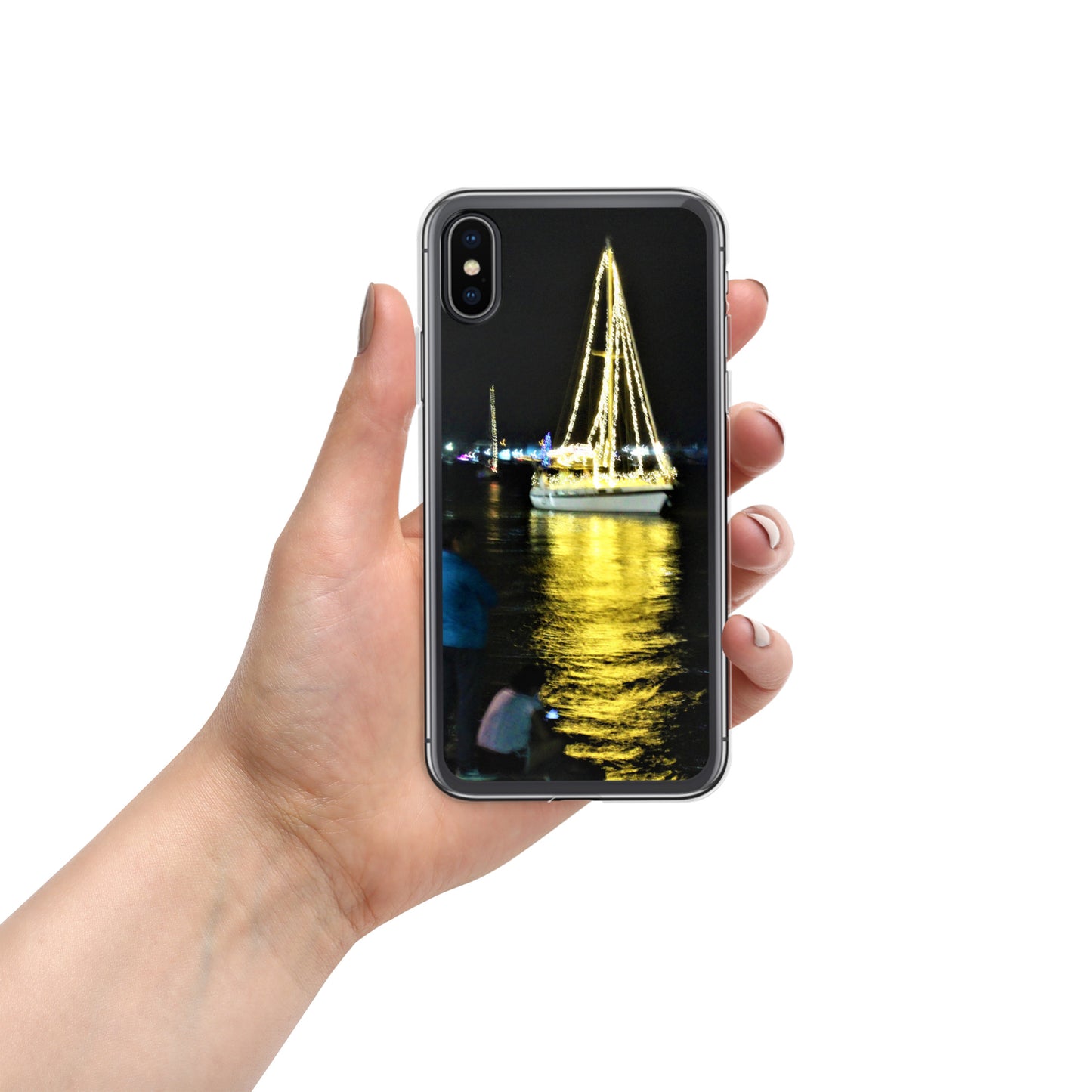 sailboat lights night iPhone Case