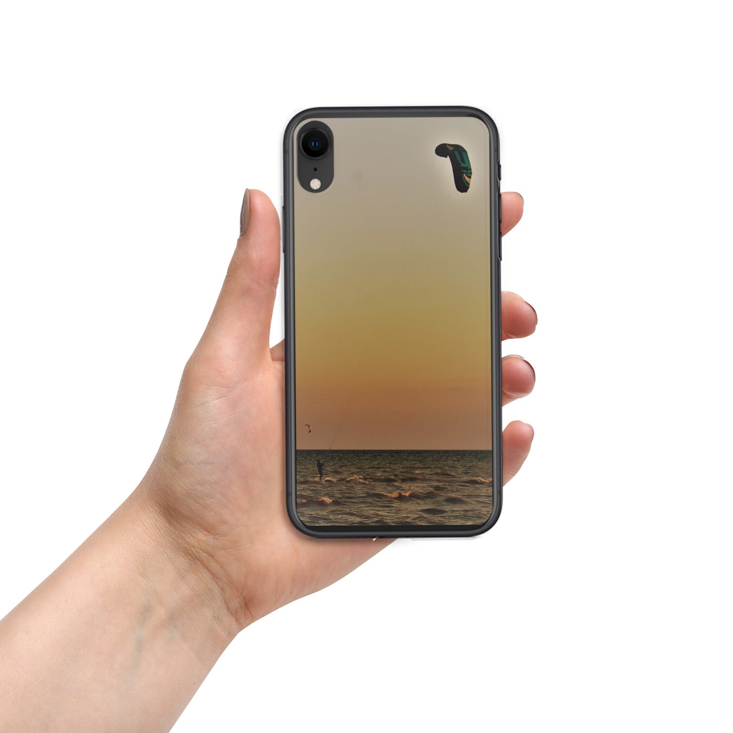 sunset kitesurfer iPhone Case