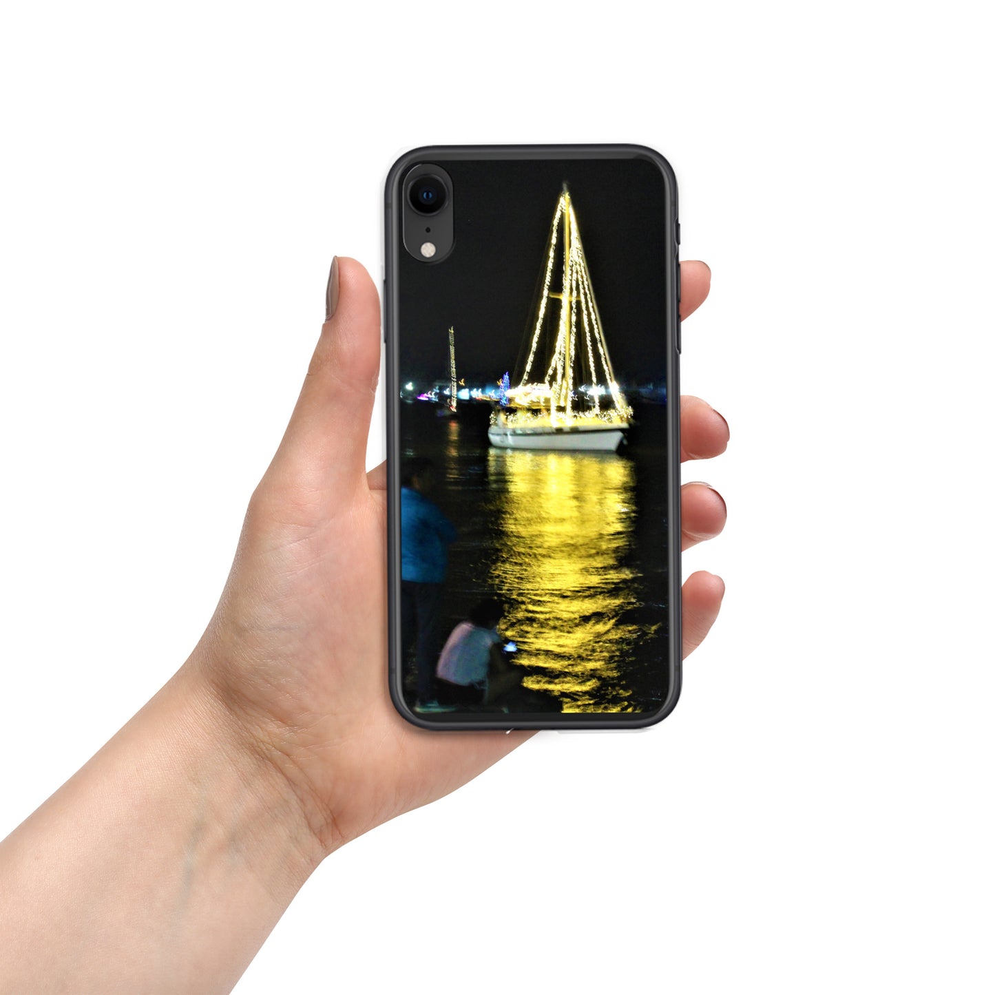 sailboat lights night iPhone Case