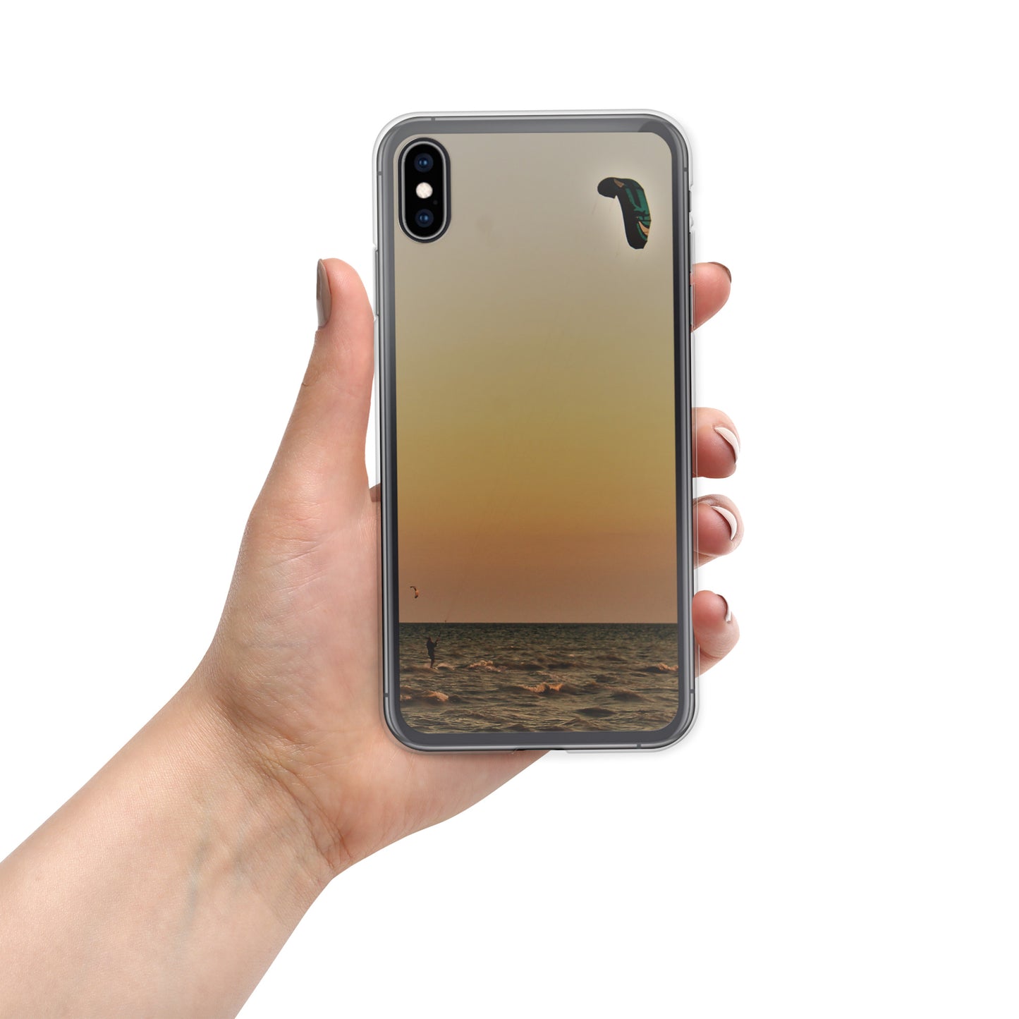 sunset kitesurfer iPhone Case