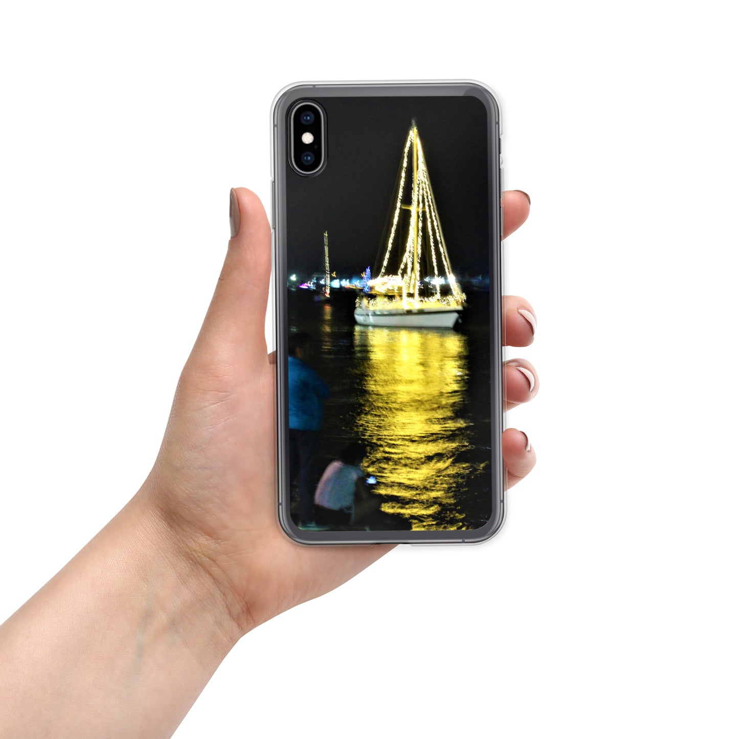 sailboat lights night iPhone Case