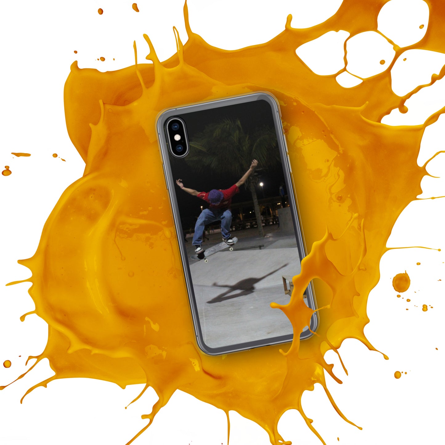 Skateboard jump iPhone Case